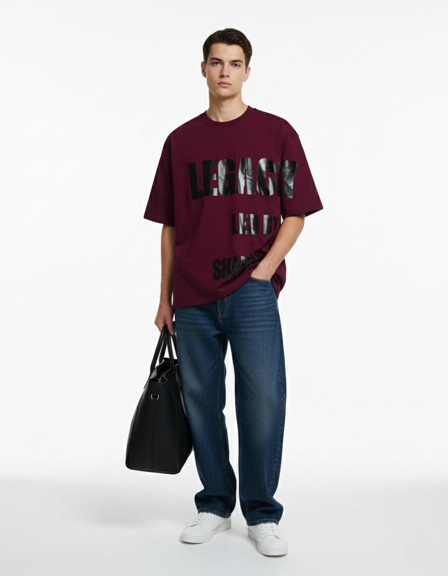 LOYL LEGACY Wine Maroon Tee