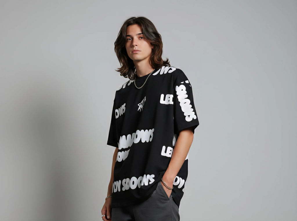 LOYL LEGACY “Led By Shadows” Wolf Tee — Black/White